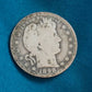 1898o barber silver quarter, good condition semi key date 90 percent silver antique coin