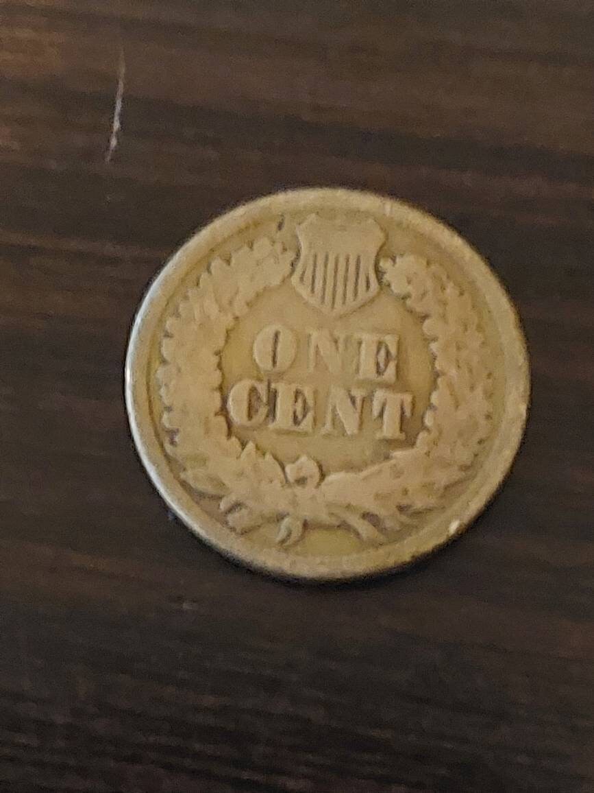 1864 copper nickel, Civil War date indian head penny, rare old us coins, gifts for him holiday 2022