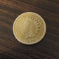 1864 copper nickel, Civil War date indian head penny, rare old us coins, gifts for him holiday 2022