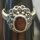 Red garnett,  sterling silver stamped 925 fashion ring, chic jewelry,  gifts for her, 5 grams