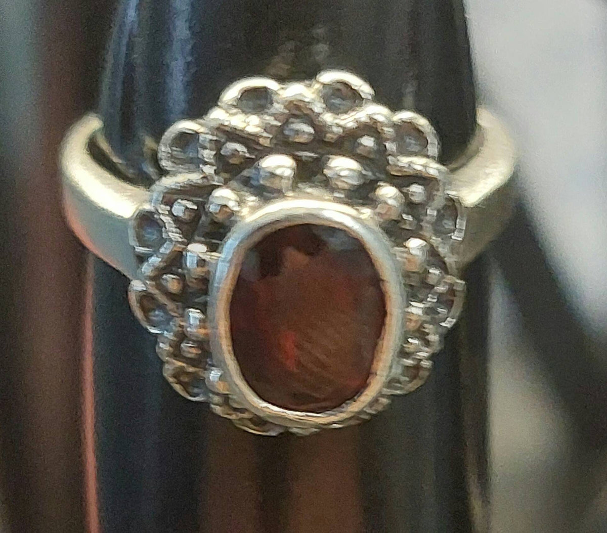 Red garnett,  sterling silver stamped 925 fashion ring, chic jewelry,  gifts for her, 5 grams