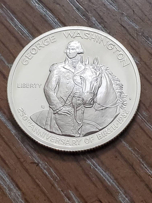 1982s commemorative half dollar george Washington birth silver coin low mintage 90 percent silver proof coin