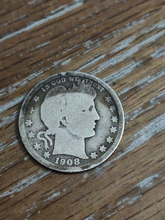 1908o new orleans barber silver quarter, New orleans coin