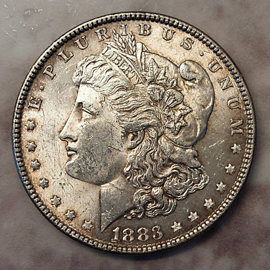 1883p morgan silver dollar, uncirculated mint state coin, free shipping