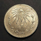 1938 Mexico silver peso coin, choice brilliant uncirculated coin 0.725 finesse, coin collecting