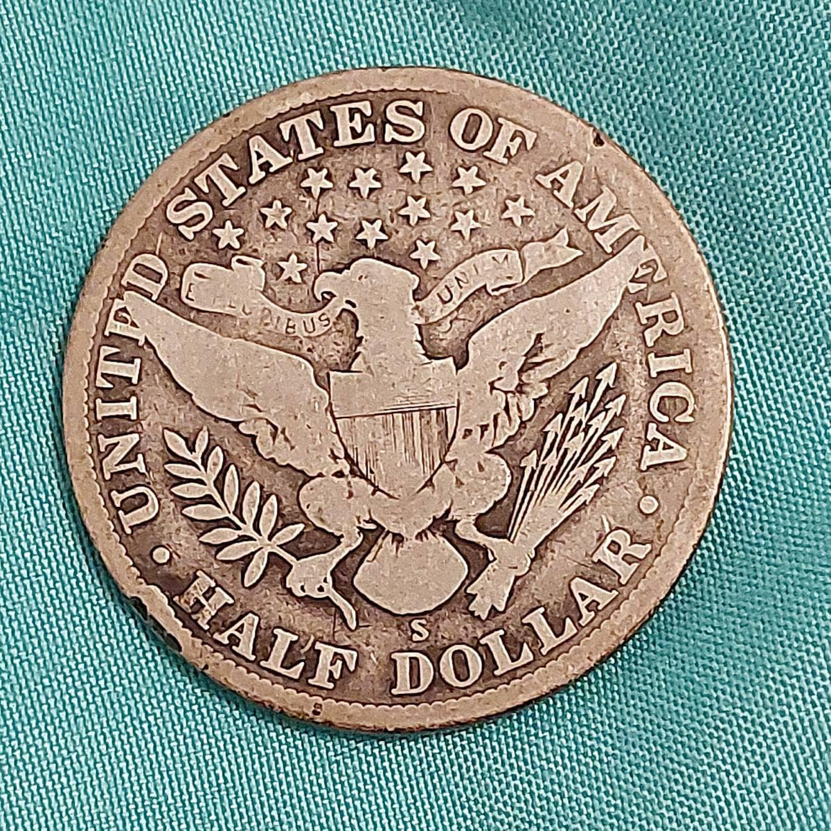 1912s silver barber half dollar coin, very good, 90 percent silver coin, gifts for him
