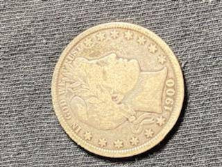 1900p Barber Half Dollar choice fine condition full liberty, us coins