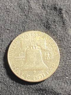 1955 silver Franklin half dollar, key date bugs bunny variety, us coins