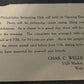 1909 hand addressed and stamped antique postcard, Philadelphia Pennsylvania history-  Philadelphia swimming club