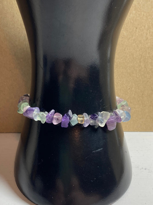 Purple crystal heart bracelet, gifts for her, women's Silver-toned handmade jewelry