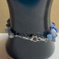 Blue Crystal bracelet,  gifts for her, affordable handmade Silver-tone jewelry