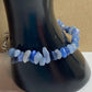 Blue Crystal bracelet,  gifts for her, affordable handmade Silver-tone jewelry