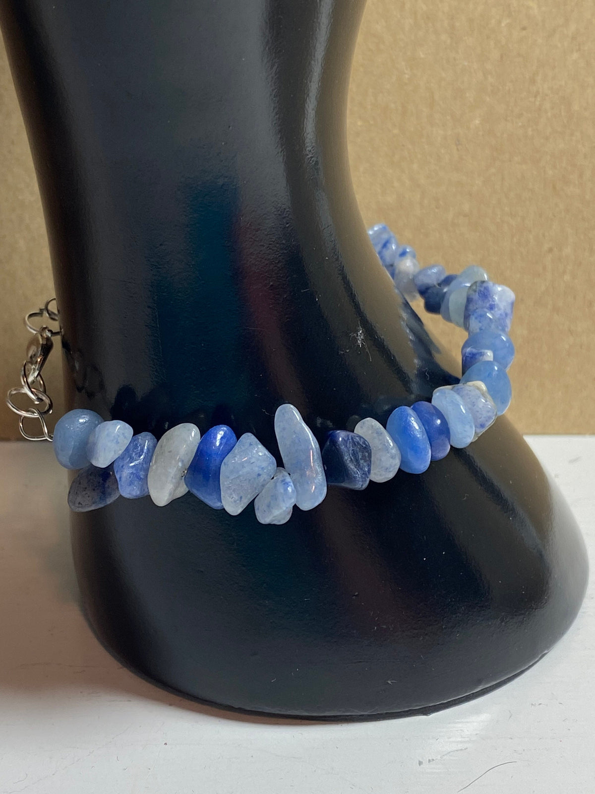 Blue Crystal bracelet,  gifts for her, affordable handmade Silver-tone jewelry