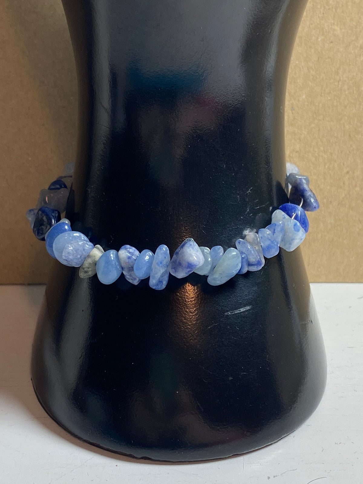 Blue Crystal bracelet,  gifts for her, affordable handmade Silver-tone jewelry