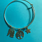 Bangle charm bracelets, women's jewelry,  various designs,  homemade