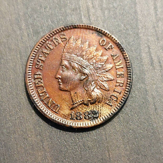 1882 indian head penny,  high grade Au/unc details full liberty and diamonds,  us coins