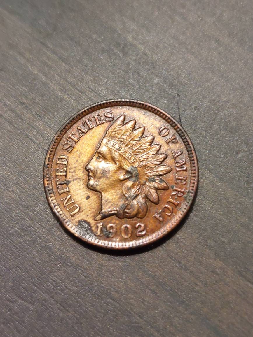 1902 indian head penny,  us collectible coins, high grade almost uncirculated+ details,  gifts for him