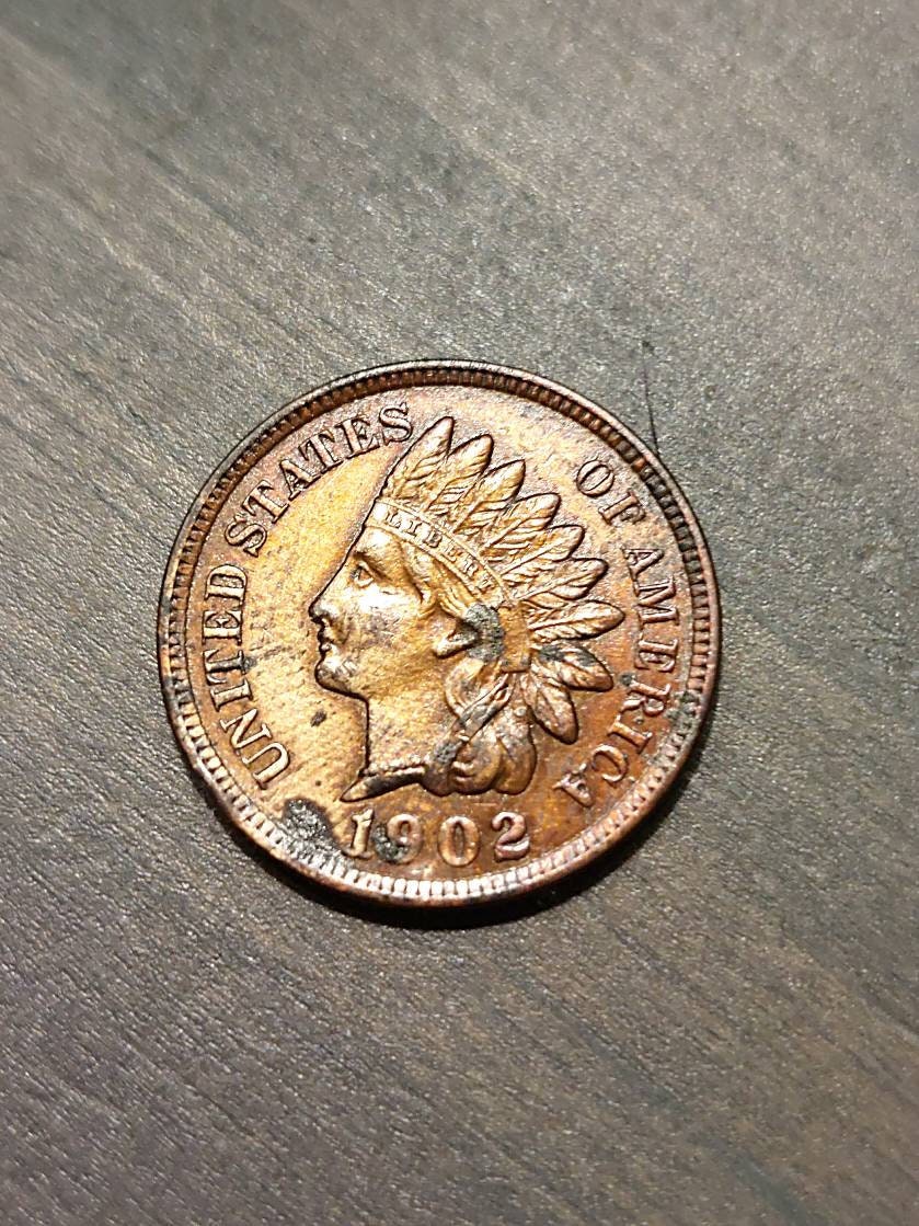 1902 indian head penny,  us collectible coins, high grade almost uncirculated+ details,  gifts for him