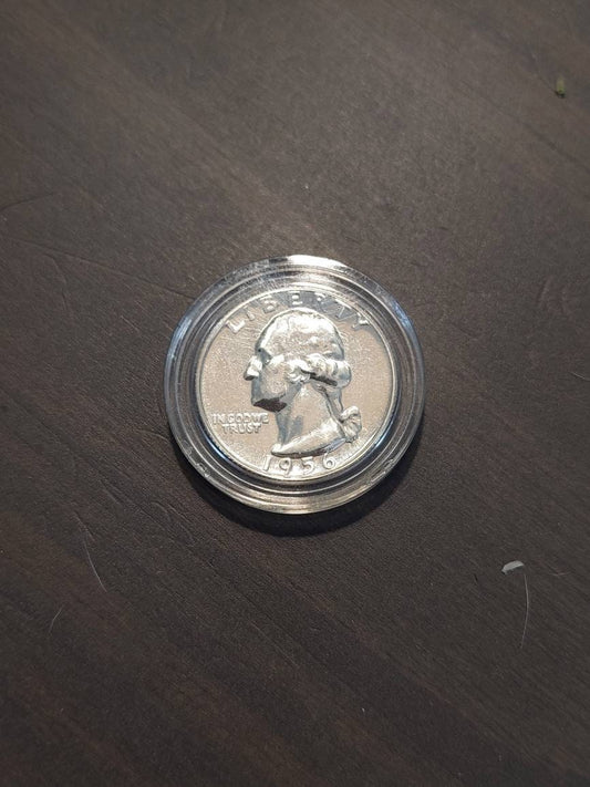 1956 proof 90 percent silver Washington quarter, mintage of only 660,000, us coin collecting