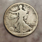 1917s obverse walking liberty silver half dollar, rare semi key date coin, 90 percent silver