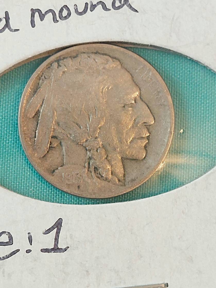 1913d buffalo nickel type one better date, high grade coin rare denver type one buffalo fine/very fine condition