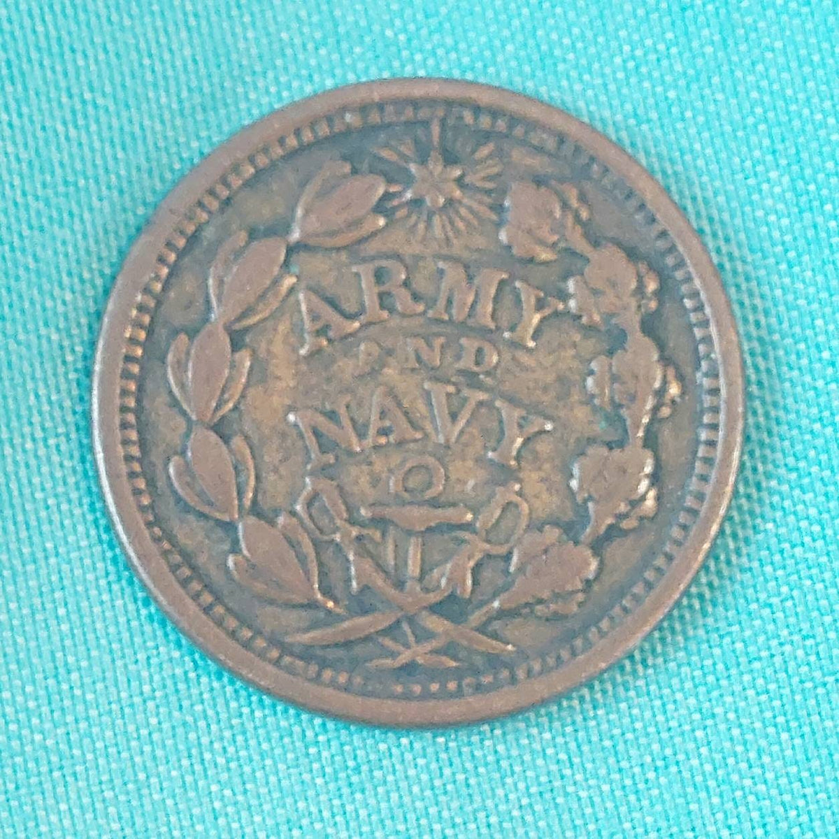 1863 civil war token, the union must be preserved, better condition condition very fine+ antique copper token