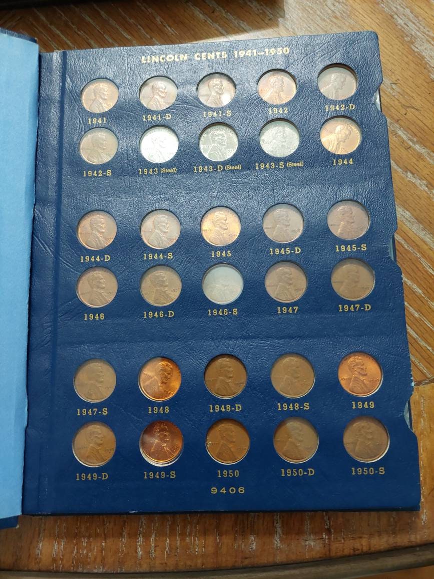 Vintage wheat cent collection, us Lincoln cents, in old 1960s Whitman albulm! Includes 70+ coins read description!