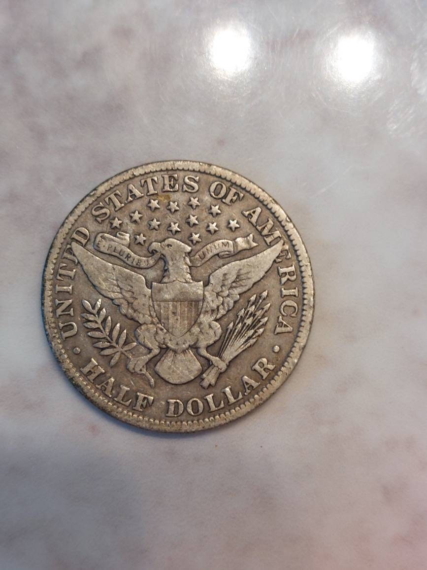 1901 barber silver half dollar, a fine condition better coin,  us coin collecting