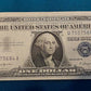 1957 choice high grade one dollar silver certificate Washington currency crisp