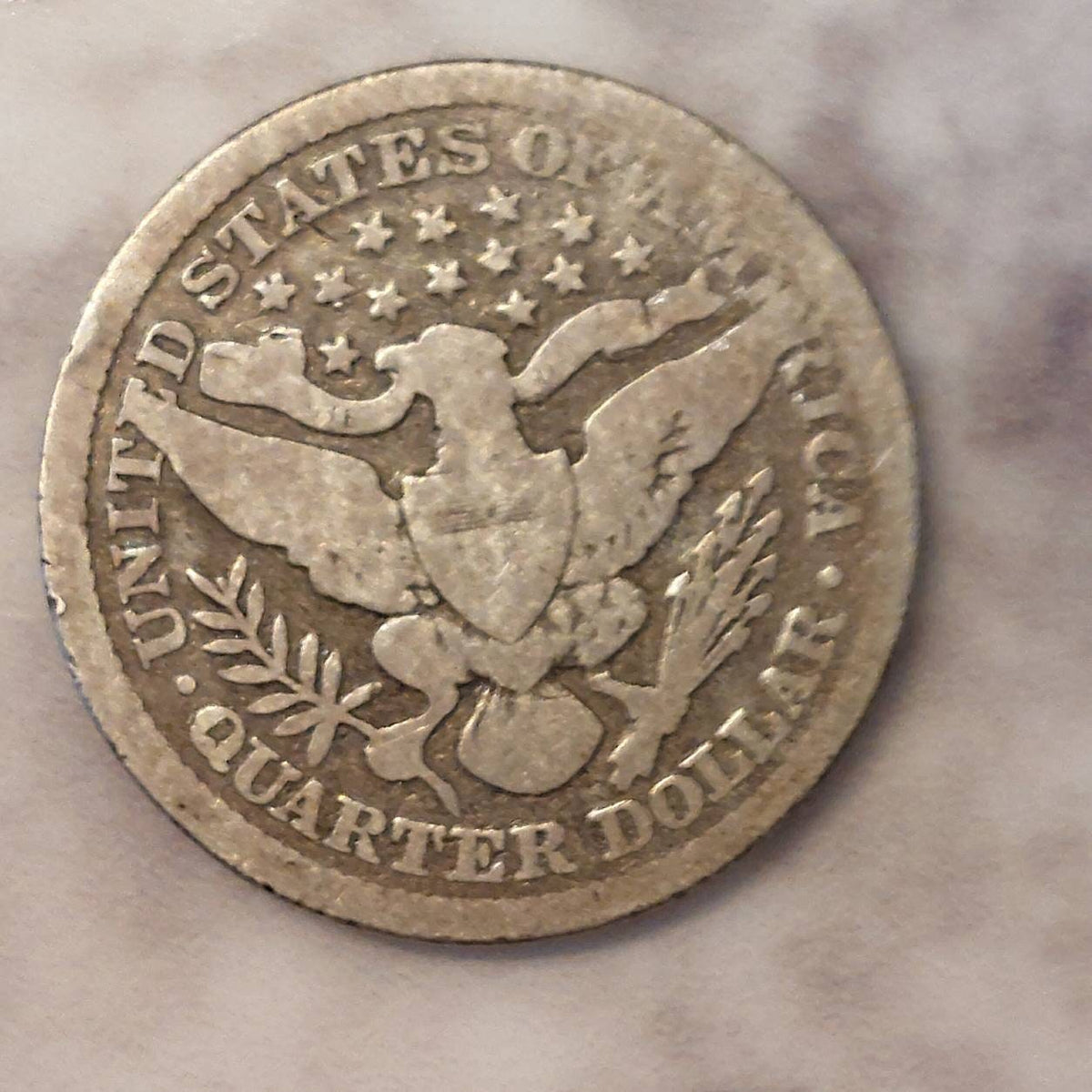 1895p barber silver quarter,  a good coin 90 percent silver