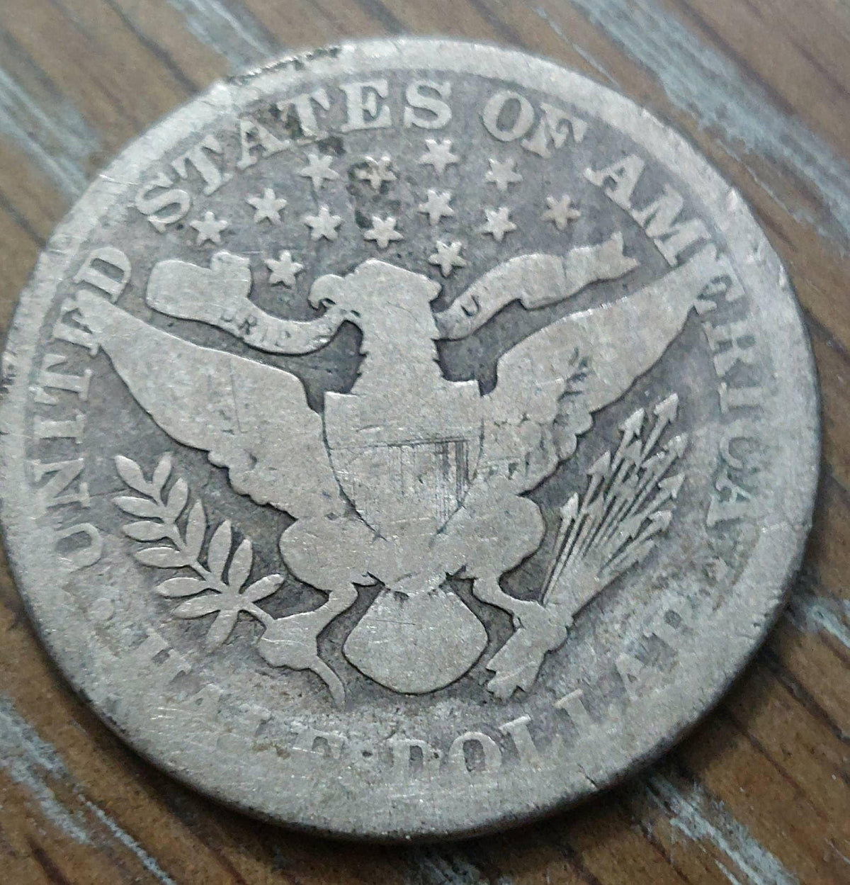 1897p barber silver half dollar, a good coin, better date 1897 50 cent piece