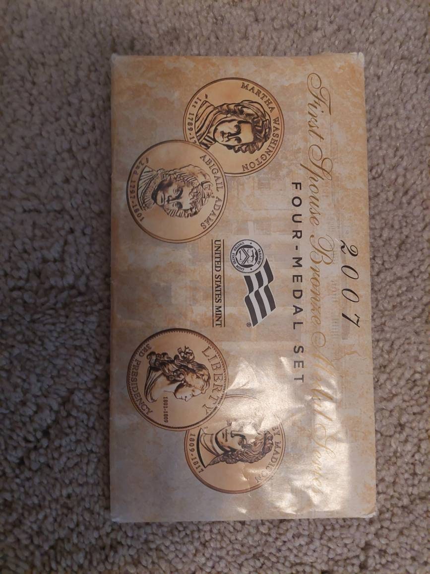 First spouse bronze medals set 4 or five medallion sets depending on year. Pick a date!! US mint products in original packaging, us coins