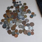 115 huge foreign coin lot includes silver, Europe,  Asian, America's, from 1900s to 1990s, coin crafts and collection,  comes with black bag