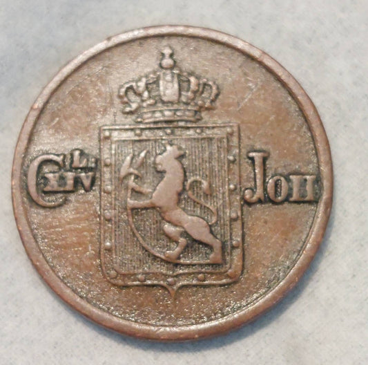 1841 Finland copper half skilling rare world copper coin, foreign money,  gifts for him