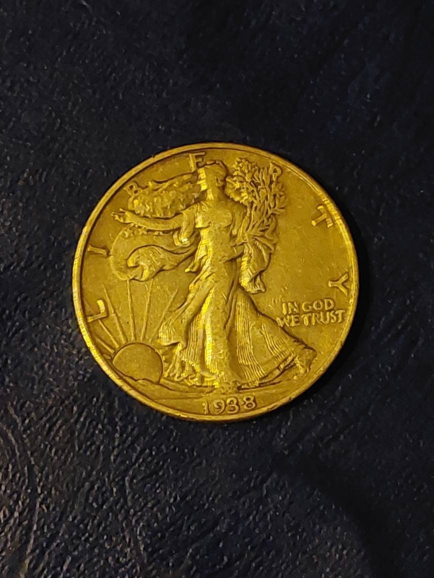 1940s  walking liberty silver half dollar coin, nicer circulated coin, random from my collection, old American coins