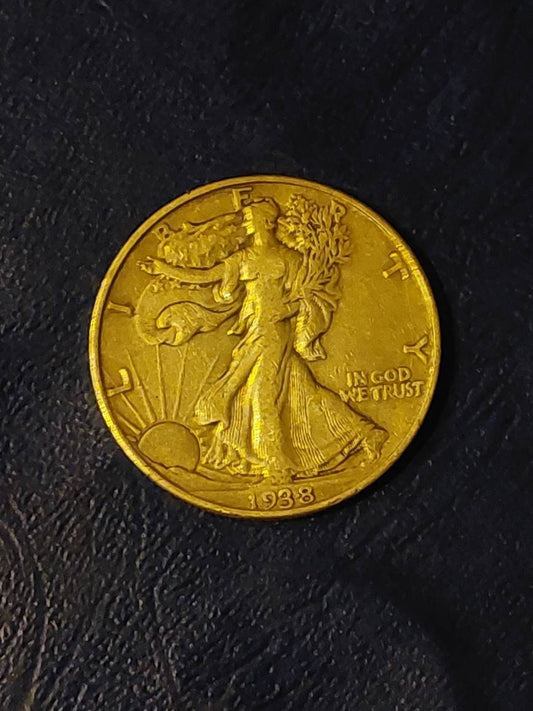 1940s  walking liberty silver half dollar coin, nicer circulated coin, random from my collection, old American coins