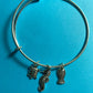 Bangle charm bracelets, women's jewelry,  various designs,  homemade