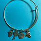Bangle charm bracelets, women's jewelry,  various designs,  homemade