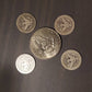 4 barber silver coin lot, with uncirculated 1970s ike dollar, great us coin lot, us coins