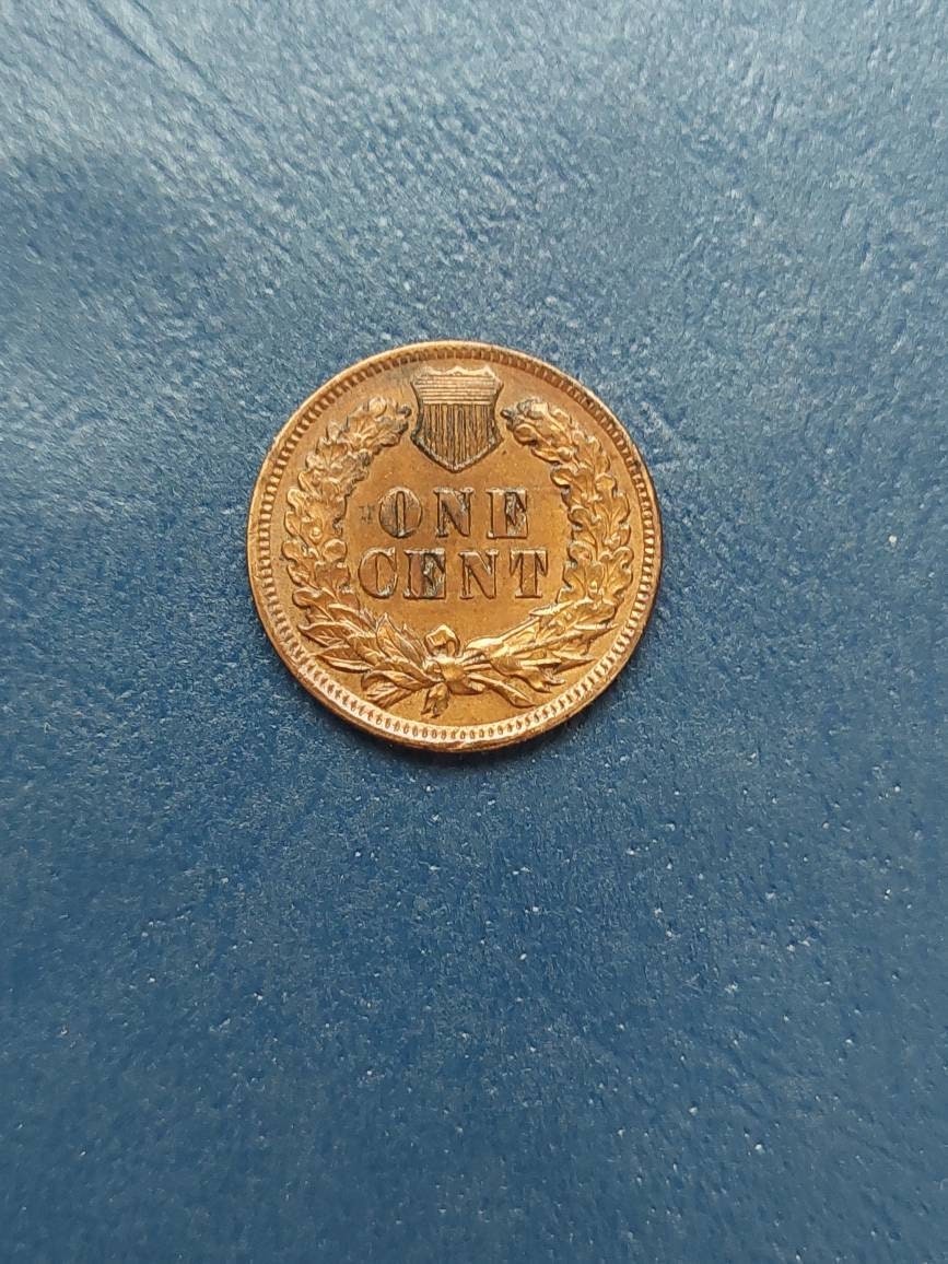 1901 indian head penny,  high grade AU+ details, full liberty antique us coins