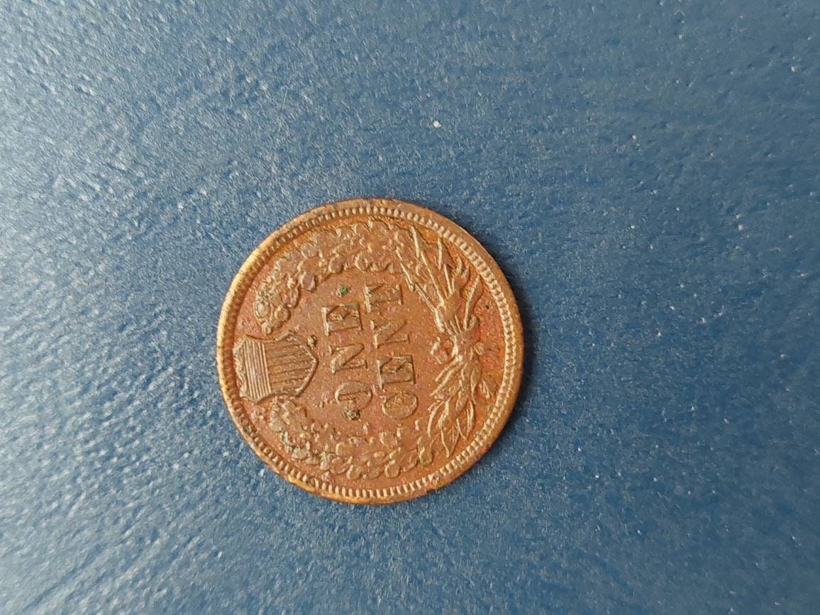 1882 indian head penny, 1800s date us coin, very fine/extra fine details,  gifts for him