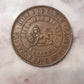 1858 Australia large penny token, queen Victoria city of Melbourne Bank token. Very rare and very nice, large copper cent