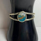 Rainbow mountain scene silver cuff bracelet handmade one of a kind, southwestern sterling cuff bracelet, stunning gifts for her