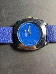 Vintage men's Amaratron blue wrist watch, excellent quality piece gifts for him, analog watch