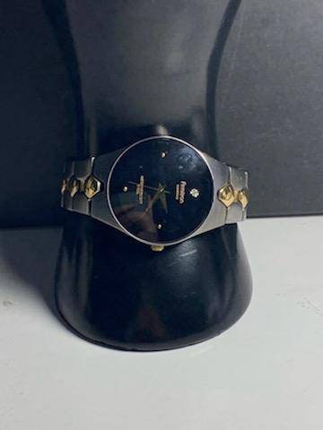 Vintage stainless steel, Armitron men's beautiful wrist watch, gunmetal steel gifts for him