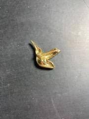 Vintage gold tone hummingbird custom jewelry,  women's bird brooch, gifts for her 1960s/1970s