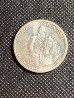 George Washington Silver Half Dollar coin,  1982d commemorative half , us coin collecting, 90 percent silver coin