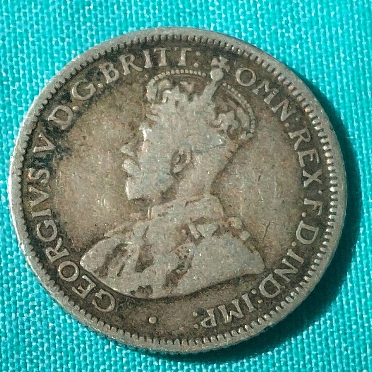 1926 Australian silver king george sixpence, lower mintage higher grade aussie collectible