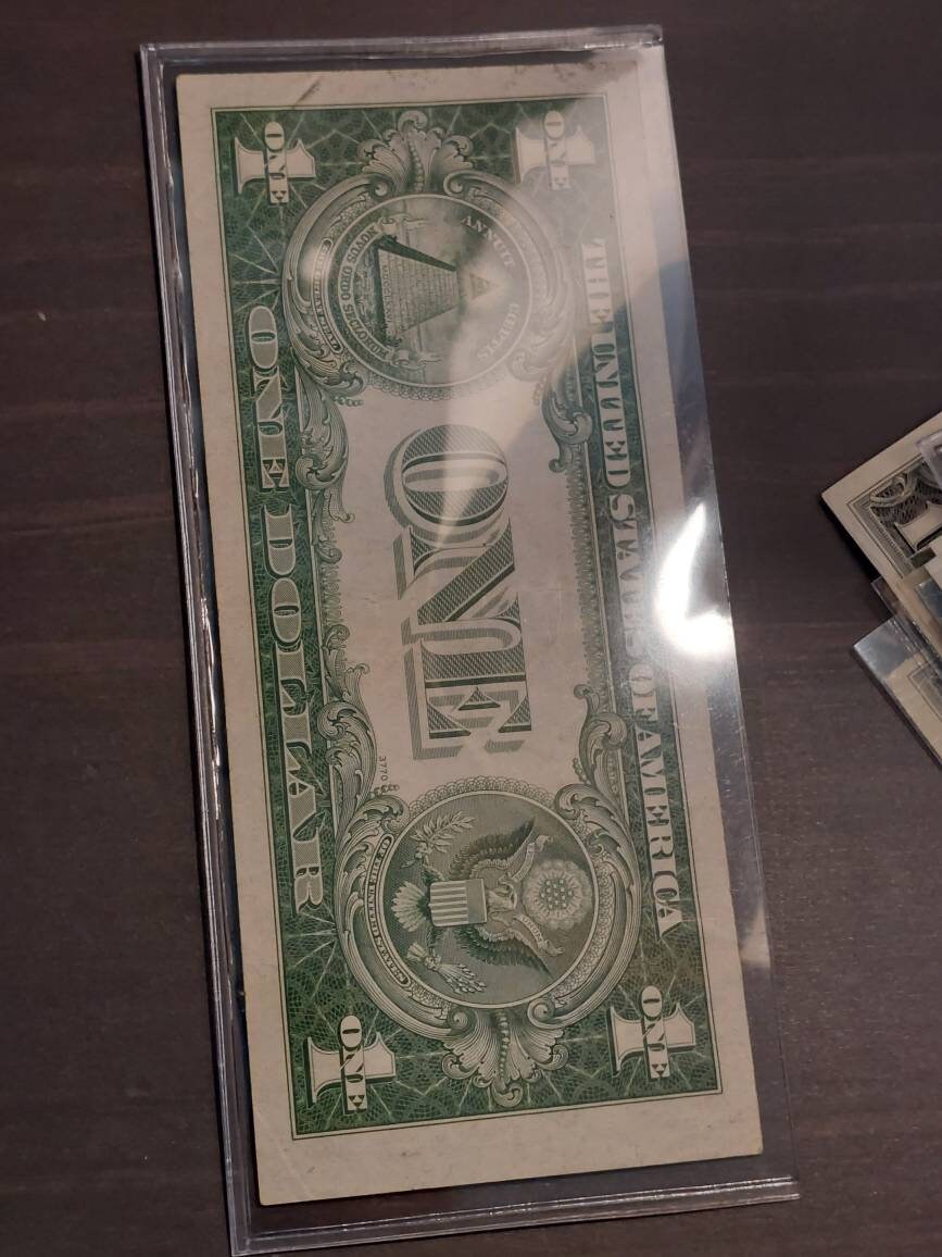 1935c high grade one dollar silver certificate, vintage American blue seal note