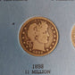 1898 barber silver quarter coin,  better date, nice condition,  antique American coin